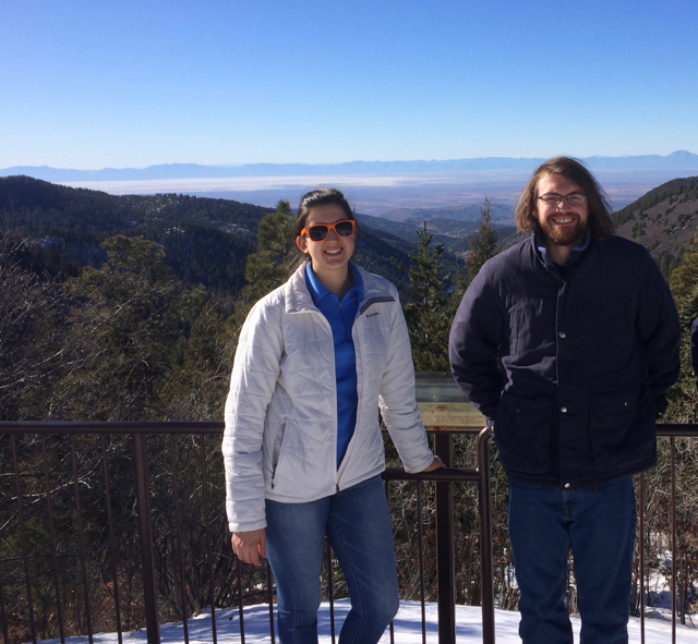 Natasha & Will with view of the White Sands